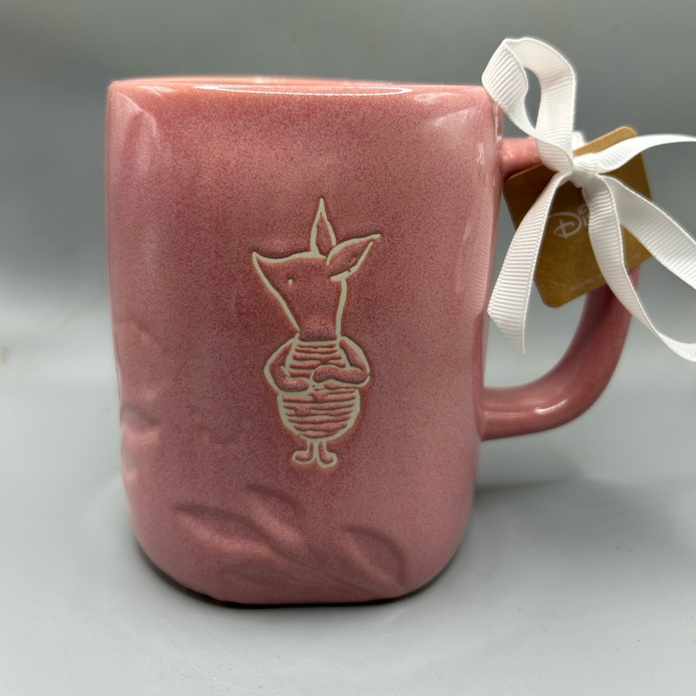 Rae Dunn Disney THANKFUL FOR FRIENDS THAT LAST FOREVER Pink PIGLET Mug NEW